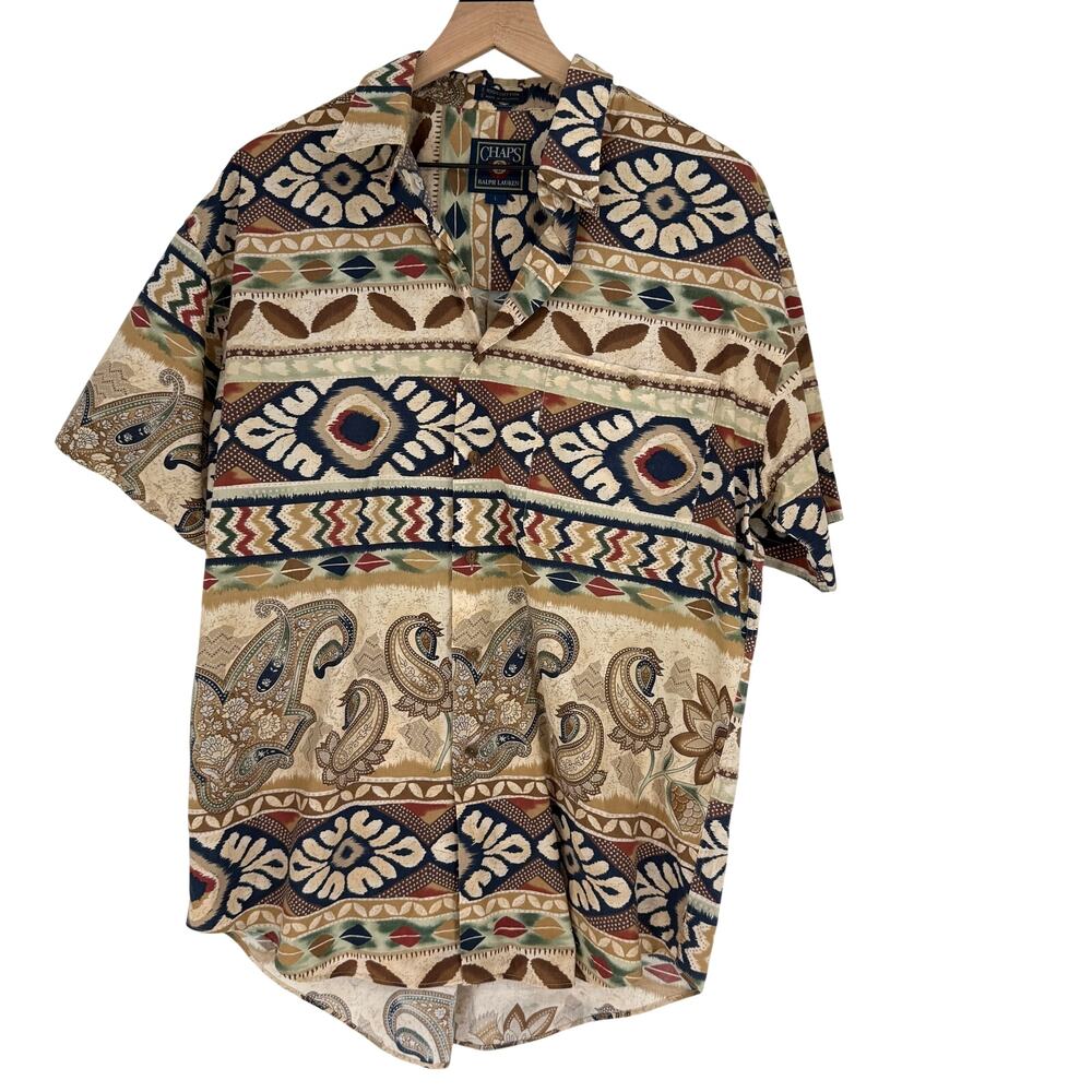 Vintage Chaps Ralph Lauren Aztec Shirt Mens L